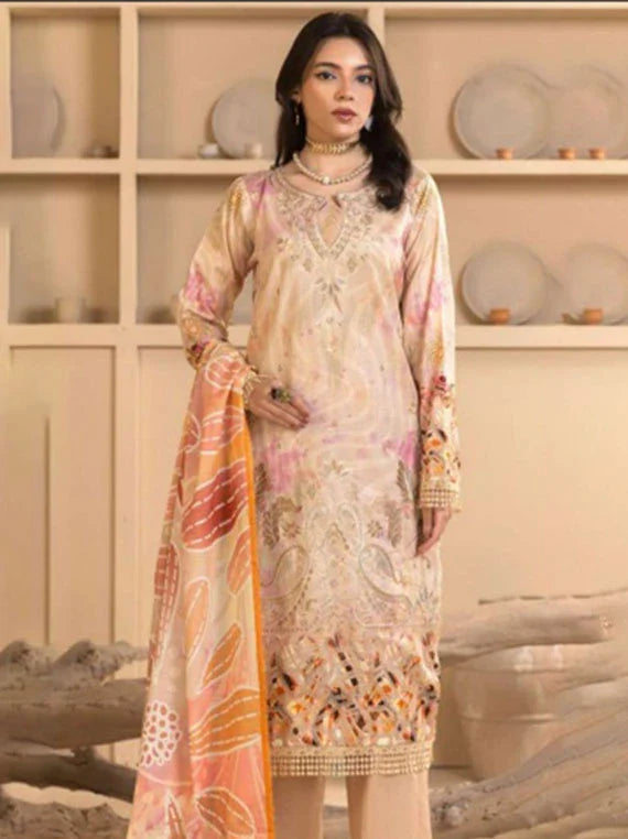 Rewayat E Lawn Embroidered Collection 2026 Vol-3LA (D-04)