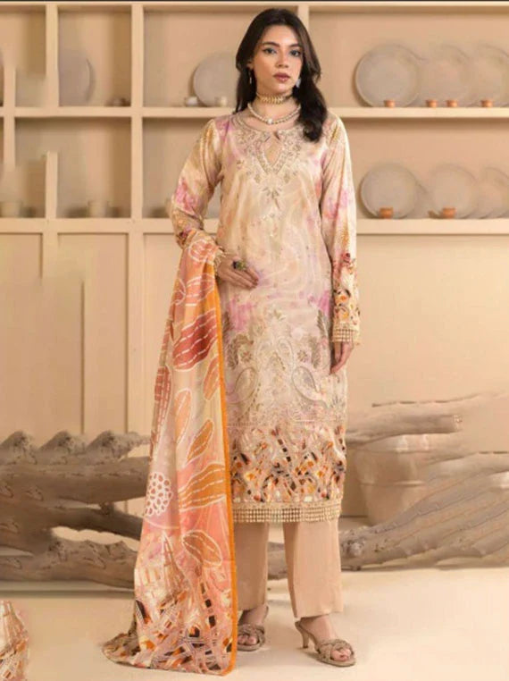 Rewayat E Lawn Embroidered Collection 2026 Vol-3LA (D-04)
