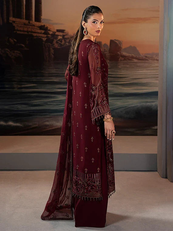 Riwaayat by Lamisah Embroidered Chiffon Collection 2026 (Fuchsia Fantasy)