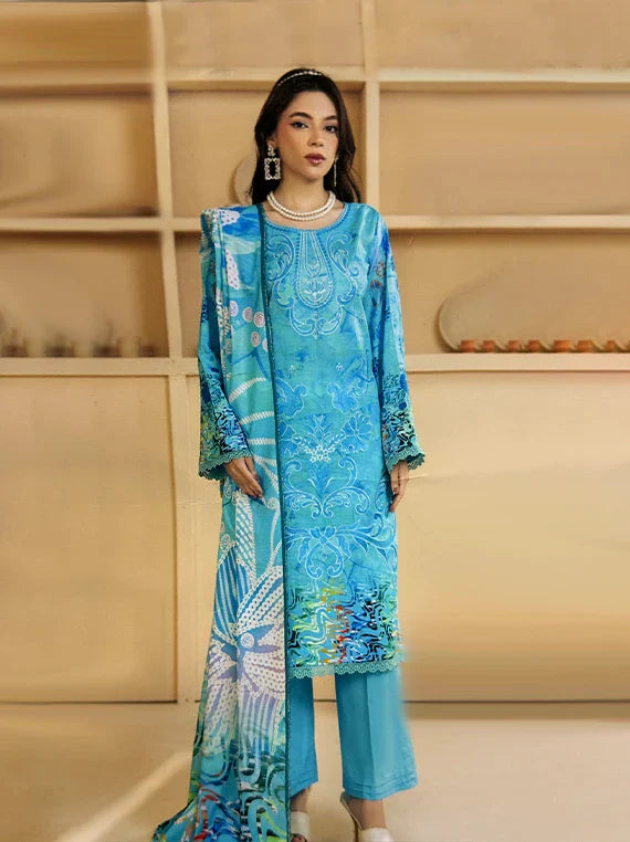 Riwayat E Lawn Embroidered Lawn Edit26 Vol-26DE01 (D-01)
