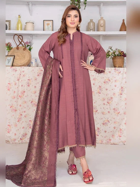Roop by Riaz Arts Peach Wool Unstitched Collection 2026 (D-07)