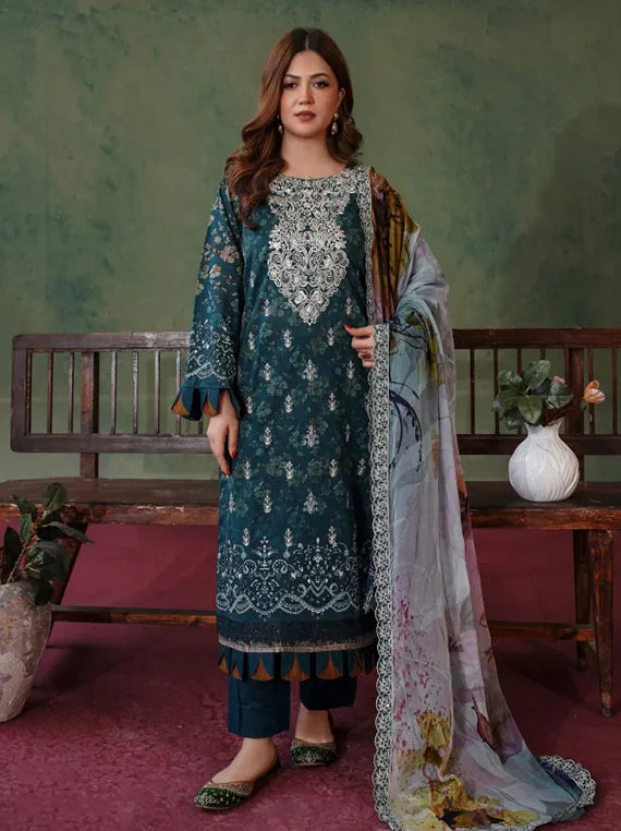 Rose Lawn by Abisha Fabrics Printed Collection 2026 Series 04 (D-02)