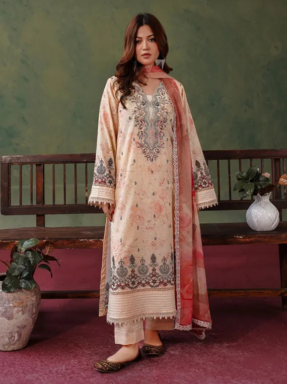 Rose Lawn by Abisha Fabrics Printed Collection 2026 Series 04 (D-03)