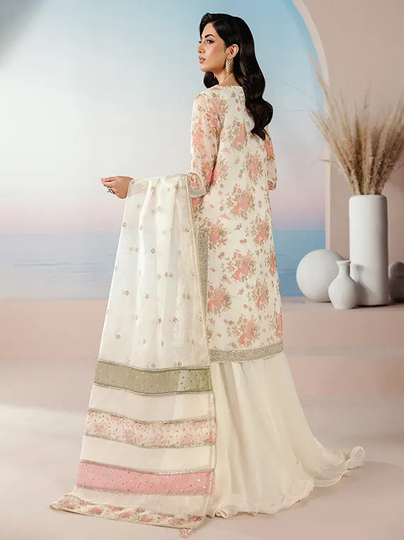 Roselle by Zarif Unstitched Embroidered & Printed Chiffon Collection 26 (07-FABLE)