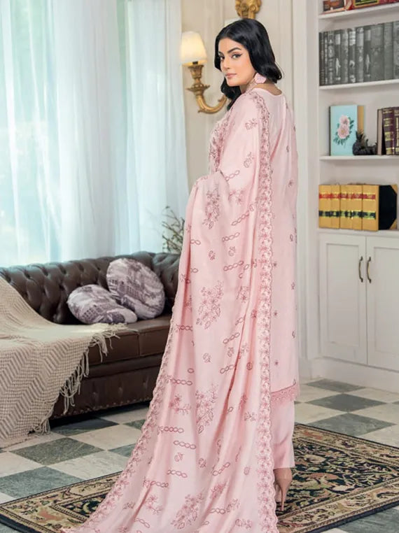 Rubab Embroidered Jacquard Wool Collection 2025 by Riaz Arts (D-01)