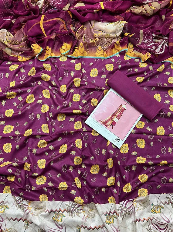 Ruhab Printed Lawn Collection 2024 Vol-CS10 (CS-10-01)