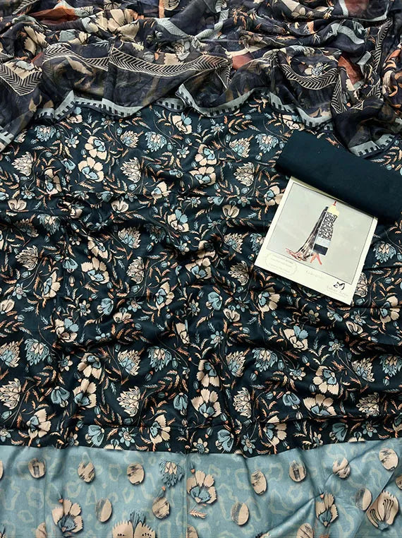 Ruhab Printed Lawn Collection 2024 Vol-CS10 (CS-10-02)