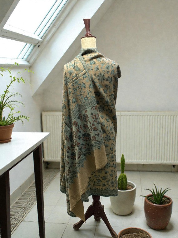 Ruib 4 Border Printed Wool Shawl Edit 2025 Vol-25DS19 (25DS19-04)