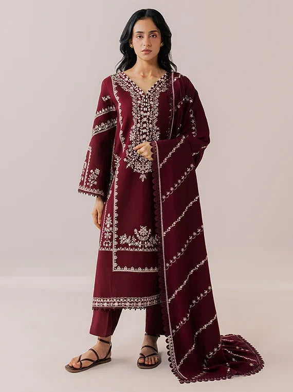SAGE by Mahnur Embroidered Linen Unstitched Collection'26 (IM-01)