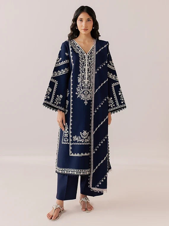 SAGE by Mahnur Embroidered Linen Unstitched Collection'26 (IM-02)