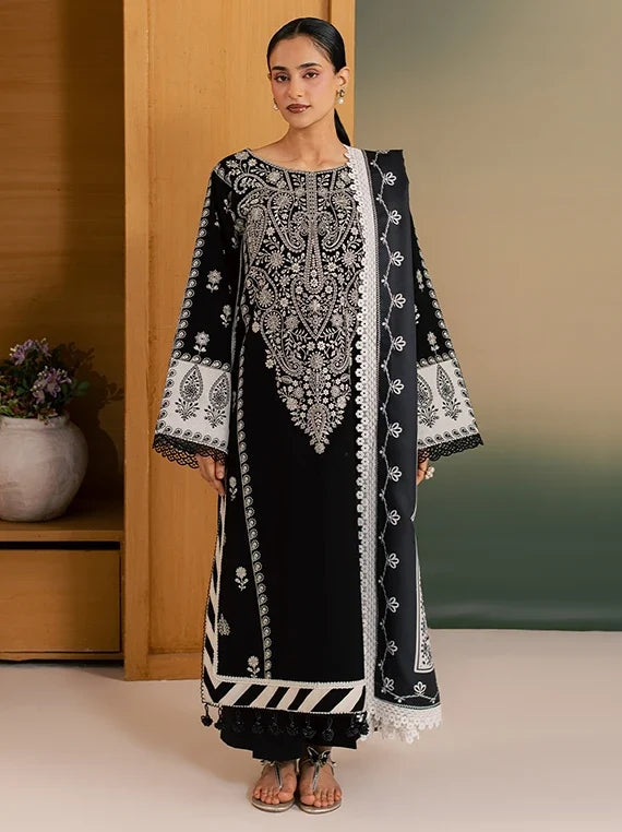 SAGE by Mahnur Embroidered Linen Unstitched Collection'26 (IM-03)