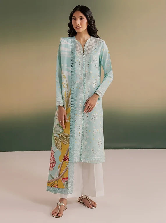 SAGE by Mahnur Embroidered Linen Unstitched Collection'26 (IM-05)