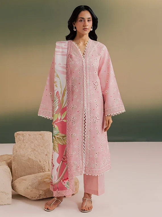SAGE by Mahnur Embroidered Linen Unstitched Collection'26 (IM-06)