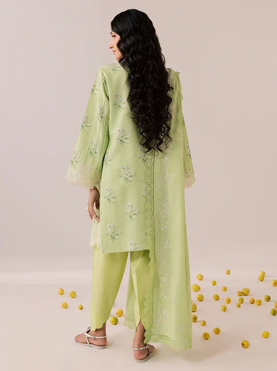 SAGE by Mahnur Embroidered Linen Unstitched Collection'26 (IM-07)