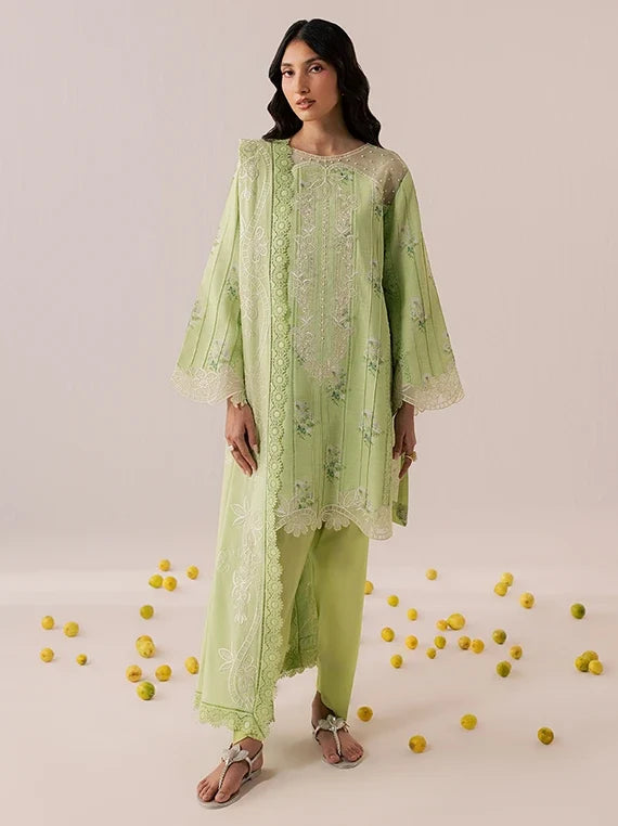 SAGE by Mahnur Embroidered Linen Unstitched Collection'26 (IM-07)