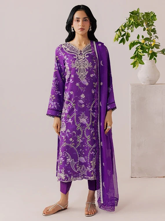SAGE by Mahnur Embroidered Linen Unstitched Collection'26 (IM-09)