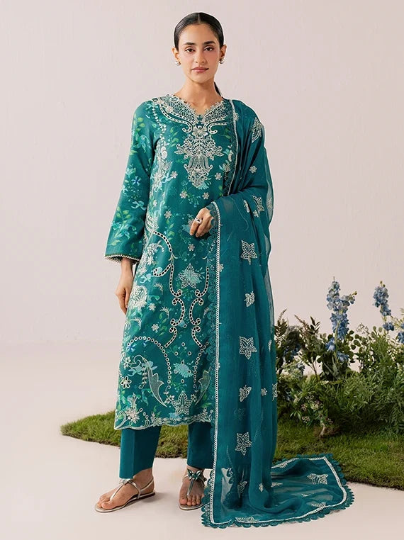 SAGE by Mahnur Embroidered Linen Unstitched Collection'26 (IM-10)