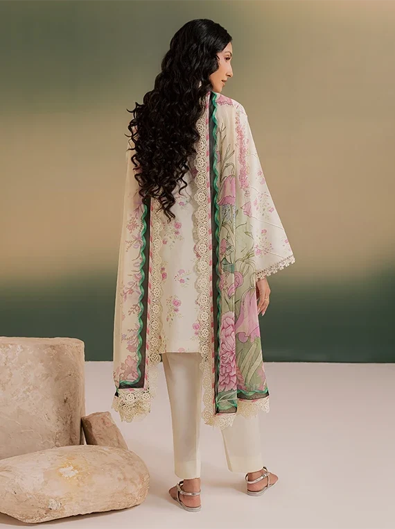SAGE by Mahnur Embroidered Linen Unstitched Collection'26 (IM-15)