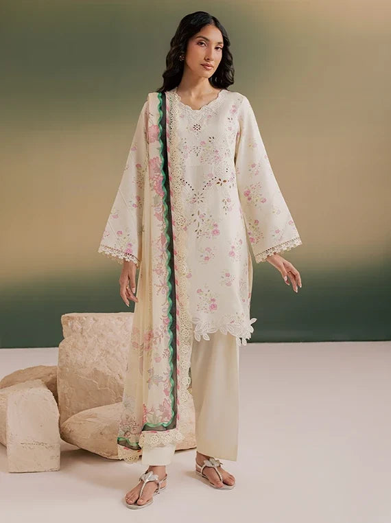 SAGE by Mahnur Embroidered Linen Unstitched Collection'26 (IM-15)