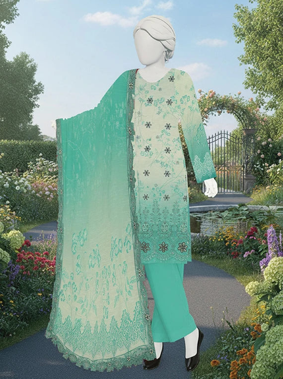SANOBER by Abc Embroidered Lawn Collection 2026 (D-01)