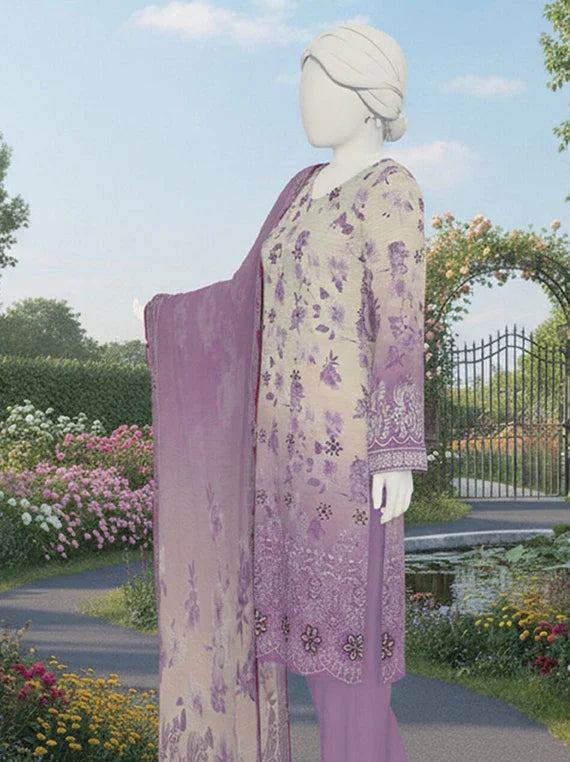 SANOBER by Abc Embroidered Lawn Collection 2026 (D-02)