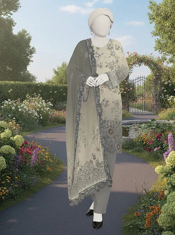 SANOBER by Abc Embroidered Lawn Collection 2026 (D-12)
