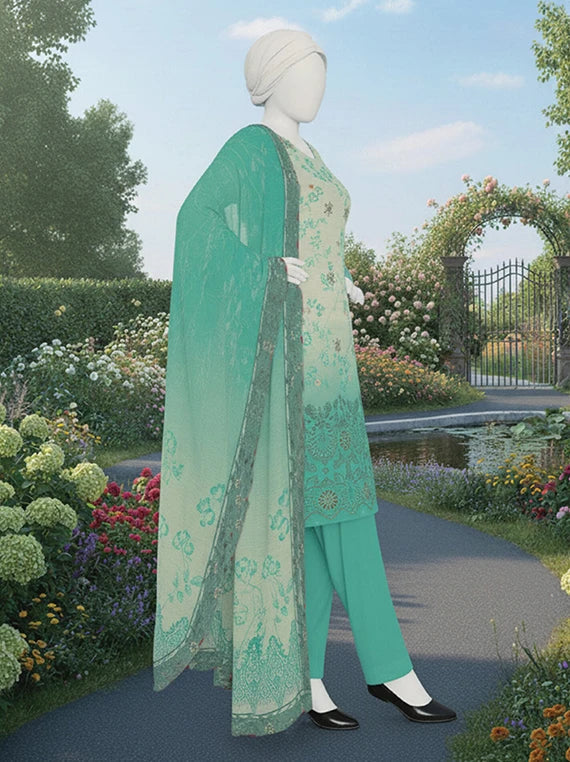 SANOBER by Abc Embroidered Lawn Collection 2026 (D-19)