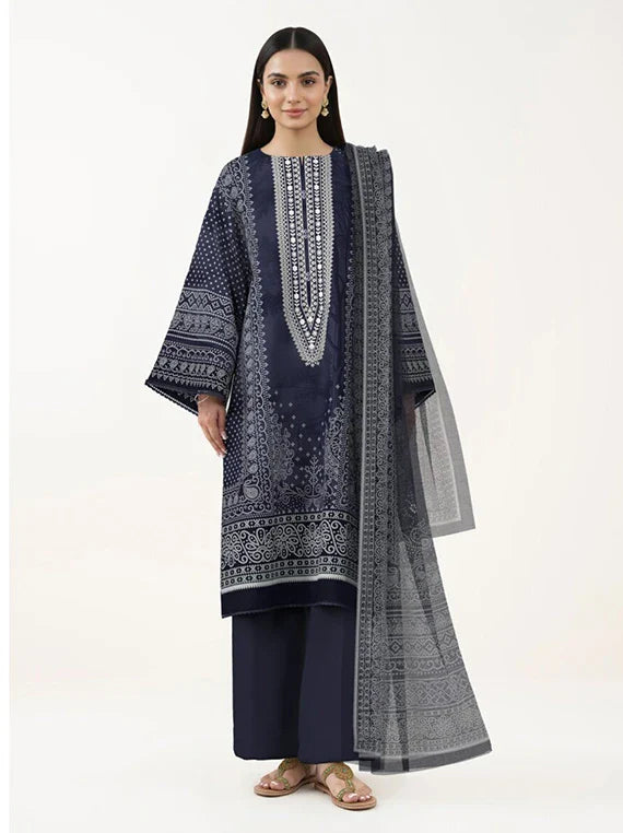 SAPPHIRE 3PC Printed Embroidered Lawn Collection 2026 (3PBE-WS26CL3-21)