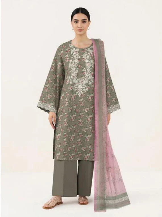 SAPPHIRE 3PC Printed Embroidered Lawn Collection 2026 (3PBE-WS26CL3-24)