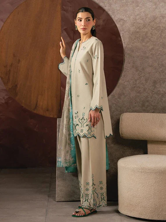 SERAN Eid Lux Embroidered Lawn Collection 2026 (D-02 VELISSE)