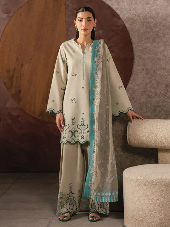 SERAN Eid Lux Embroidered Lawn Collection 2026 (D-02 VELISSE)