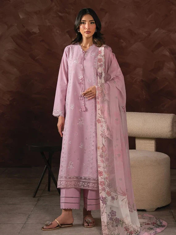 SERAN Eid Lux Embroidered Lawn Collection 2026 (D-04 EVARA)