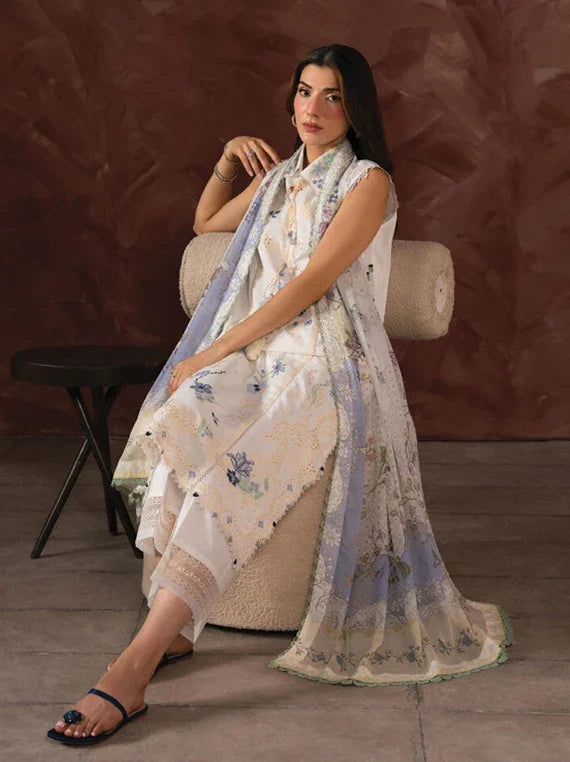SERAN Eid Lux Embroidered Lawn Collection 2026 (D-05 LYRA)