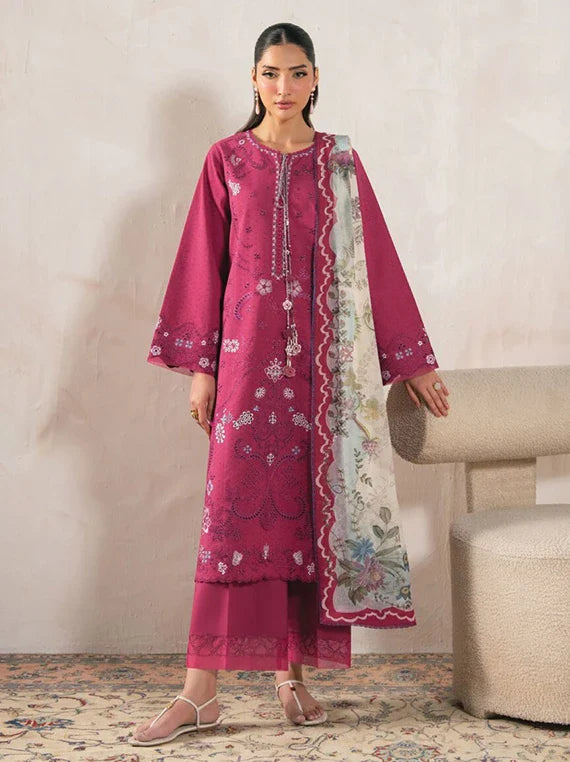 SERAN Eid Lux Embroidered Lawn Collection 2026 (D-06 AUREN)
