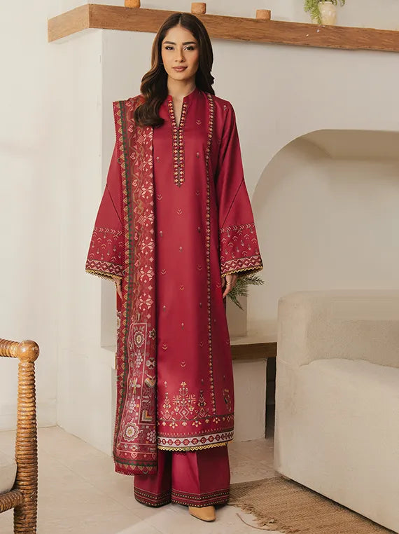 SERAN Embroidered Viscose Winter Collection 2025 (01-CERISSE)