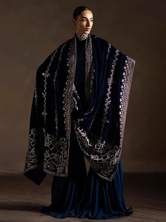 SERAN Luxe Velvet Shawl Collection 2025 (S-04)