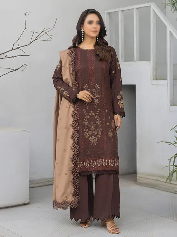 SOHO by Fantak Embroidered Dhanak Collection 2025 (D-01)