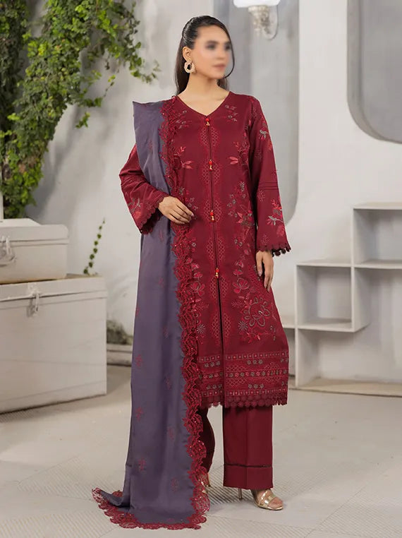 SOHO by Fantak Embroidered Dhanak Collection 2025 (D-09)