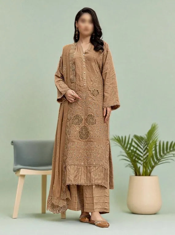 SUFFUSE by Fantak Embroidered Slub Viscose Collection 2025 (D-04)