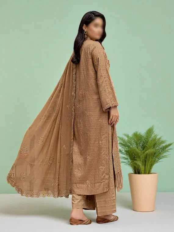 SUFFUSE by Fantak Embroidered Slub Viscose Collection 2025 (D-04)