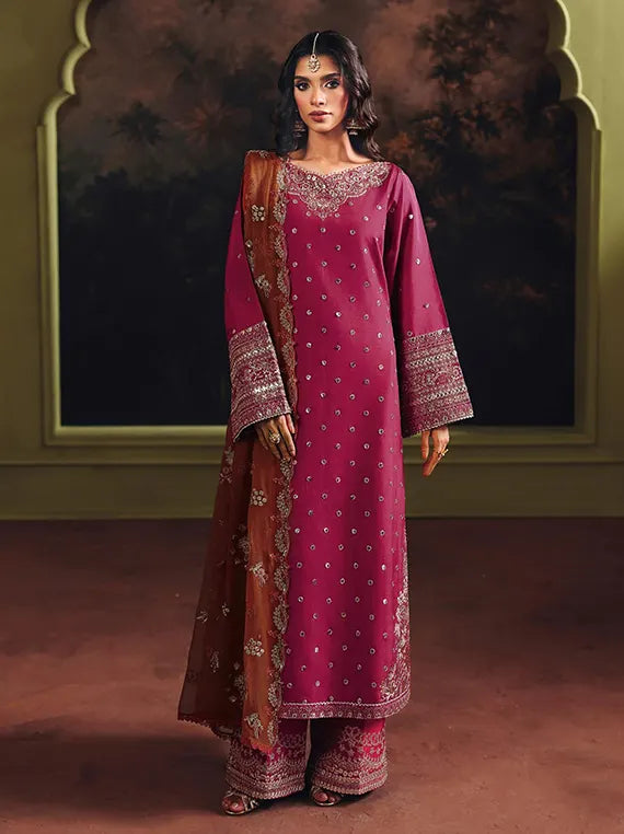 SUROOR by Ramsha Embroidery Festive Formal By Ramsha Collection'26 (SR-101 Gulaal)