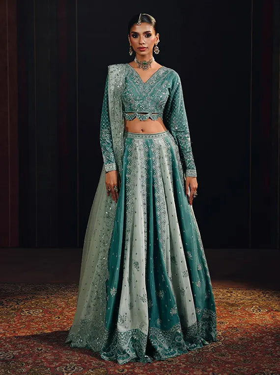 SUROOR by Ramsha Embroidery Festive Formal By Ramsha Collection'26 (SR-107 Feroza)