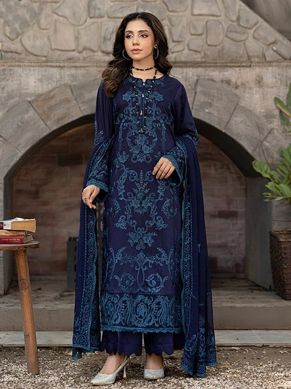 Saffron Embroidered Viscose Unstitched Collection 2026 by Azam Arts (D-2313)