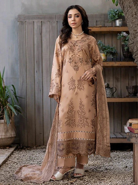 Saffron Embroidered Viscose Unstitched Collection 2026 by Azam Arts (D-2314)