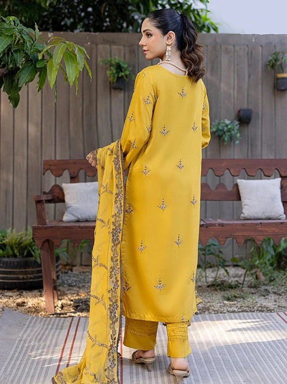 Saffron Embroidered Viscose Unstitched Collection 2026 by Azam Arts (D-2317)
