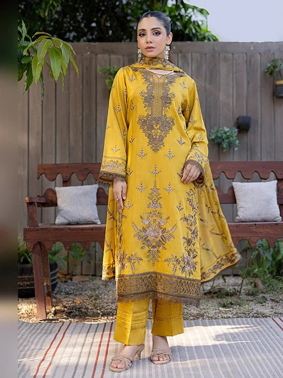 Saffron Embroidered Viscose Unstitched Collection 2026 by Azam Arts (D-2317)