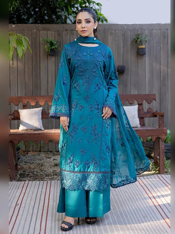 Saffron Embroidered Viscose Unstitched Collection 2026 by Azam Arts (D-2320)