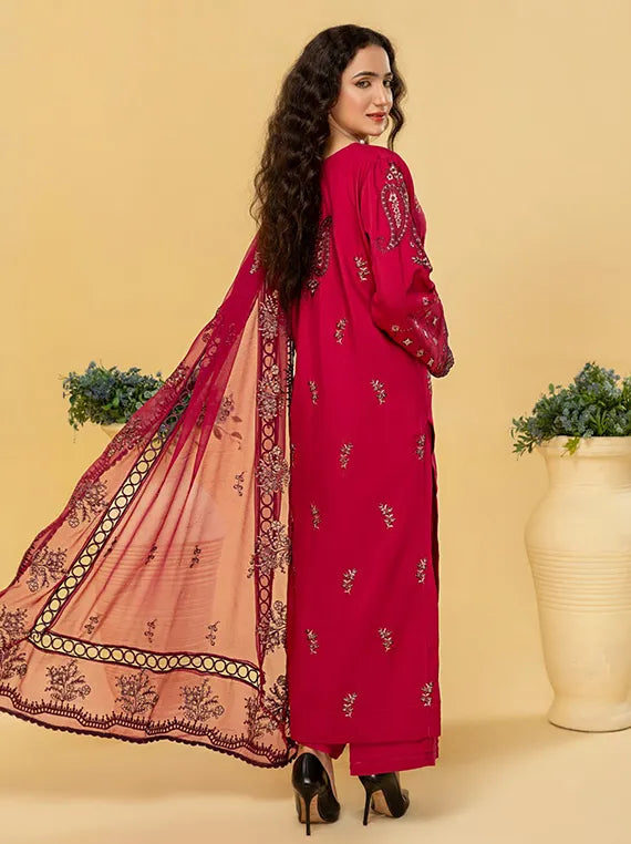 Saffron Embroidered Viscose Collection 2024 By Azam Arts (D-06)