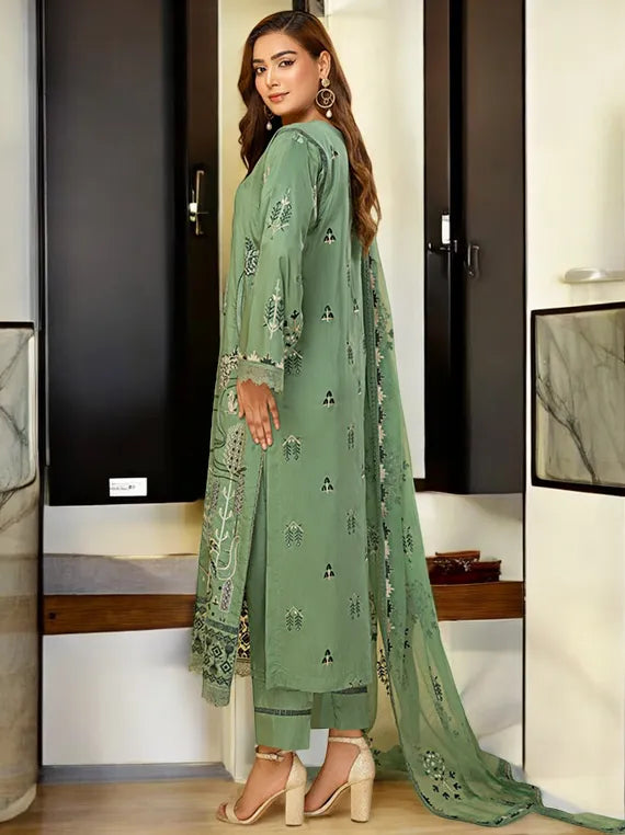 Saffron Embroidered Viscose Collection 2024 By Azam Arts (D-07)