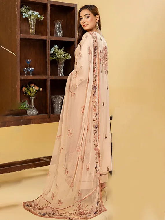 Saffron Embroidered Viscose Collection 2024 By Azam Arts (D-10)